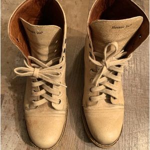 Havana Joe Women’s Leather Lace-up Ankle Boots EU Size 41 (US 9.5/10) Beige/Tan